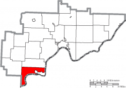 Location of Belpre Township in Washington County