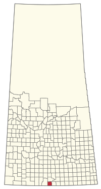 Location of the RM of Poplar Valley No. 12 in Saskatchewan