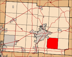 Location of Franklin Township in Licking County