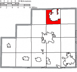 Location of Brunswick Hills Township in Medina County
