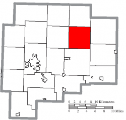 Location of Madison Township in Guernsey County