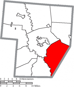Location of Wayne Township in Fayette County