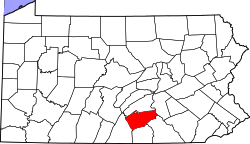 Map of Cumberland County, Pennsylvania