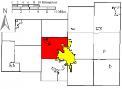 Location of American Township, Allen County, Ohio