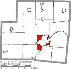 Location of Clinton Township in Shelby County