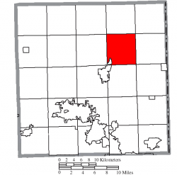 Location of Johnston Township in Trumbull County