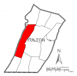 Location of Brush Creek Township in Fulton County