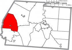 Location of Buckskin Township in Ross County