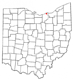 Location of Sheffield, Ohio