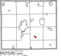 Location of Apple Creek in Wayne County