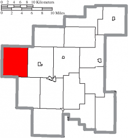 Location of Brookfield Township in Noble County