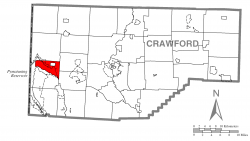 Location of Pine Township in Crawford County