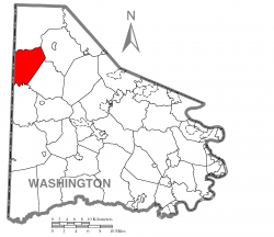 Location of Jefferson Township in Washington County