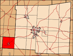 Location of Hilliar Township in Knox County.