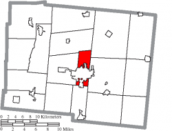 Location of Lake Township in Logan County