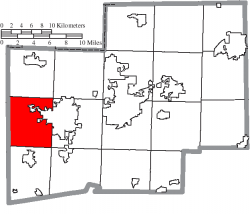 Location of Tuscarawas Township in Stark County
