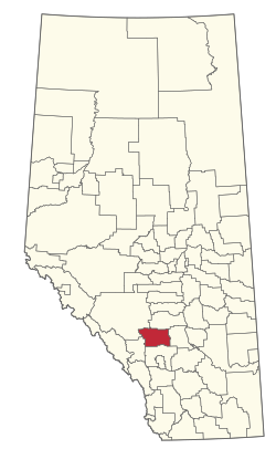 Location of Mountain View County