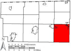 Location of Swan Creek Township in Fulton County