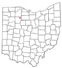 Location of Arcadia, Ohio