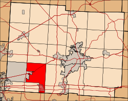 Location of Harrison Township in Licking County