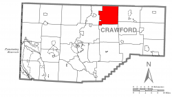 Location of Rockdale Township in Crawford County