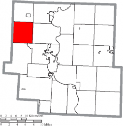 Location of Licking Township in Muskingum County