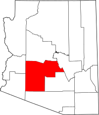 Map of Arizona highlighting Maricopa County