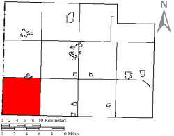 Location of Benton Township in Paulding County