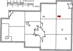 Location of Beaverdam in Allen County