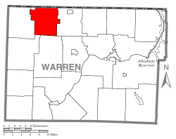 Location of Freehold Township in Warren County