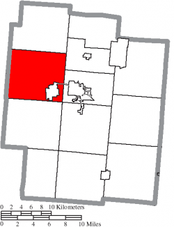 Location of Liberty Township in Jackson County