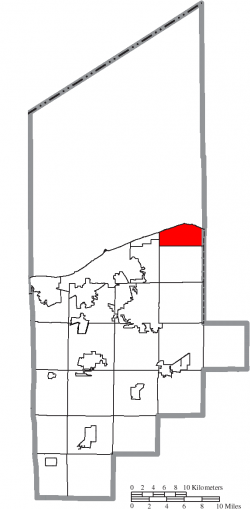 Location of Avon Lake in Lorain County