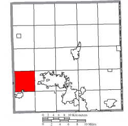 Location of Braceville Township in Trumbull County