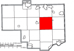 Location of Elkrun Township in Columbiana County