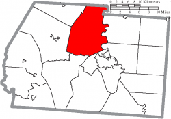Location of Union Township in Ross County