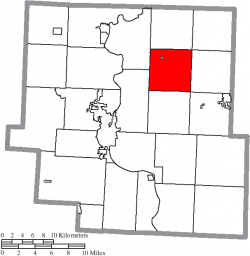Location of Salem Township in Muskingum County