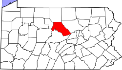 Map of Clinton County, Pennsylvania
