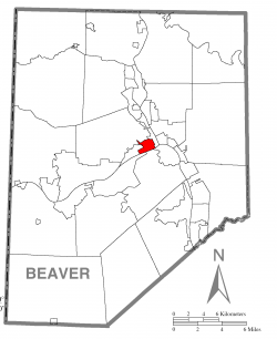 Location in Beaver County