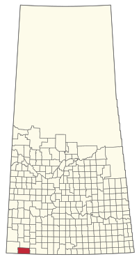 Location of the RM of Frontier No. 19 in Saskatchewan
