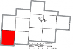 Location of Salt Creek Township in Hocking County