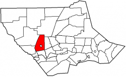 Map of Lycoming County, Pennsylvania highlighting Mifflin Township