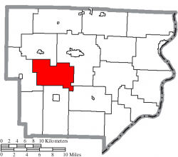 Location of Wayne Township in Monroe County