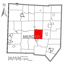 Location of Coolspring Township in Mercer County