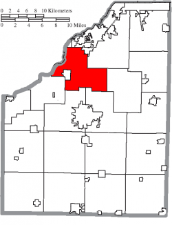 Location of Middleton Township in Wood County