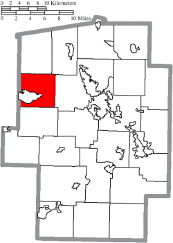 Location of Sugar Creek Township in Tuscarawas County