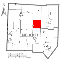 Location of Fairview Township in Mercer County