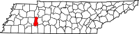 Map of Tennessee highlighting Decatur County