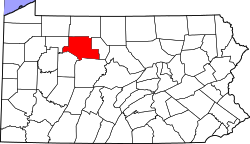 Map of Elk County, Pennsylvania