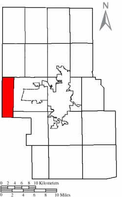 Location of Sandusky Township in Richland County.