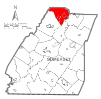 Map of Somerset County, Pennsylvania Highlighting Conemaugh Township
